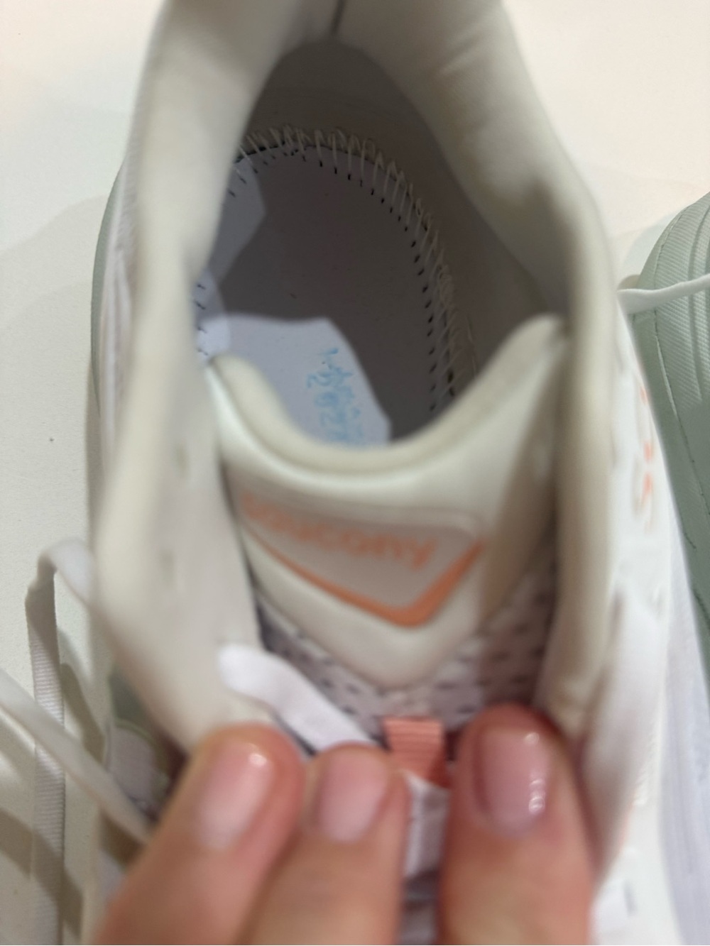 Saucony Women's White and Pink Athletic Running Sneakers - Picture 5 of 7
